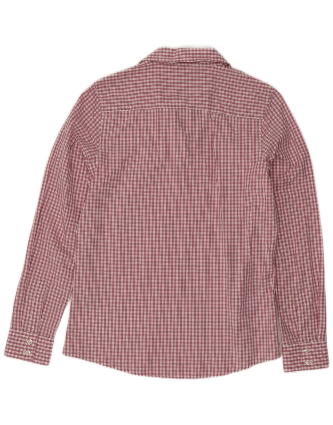 Camisa pulôver feminina de ajuste clássico da Crew Clothing UK 10 pequena roxa guingão