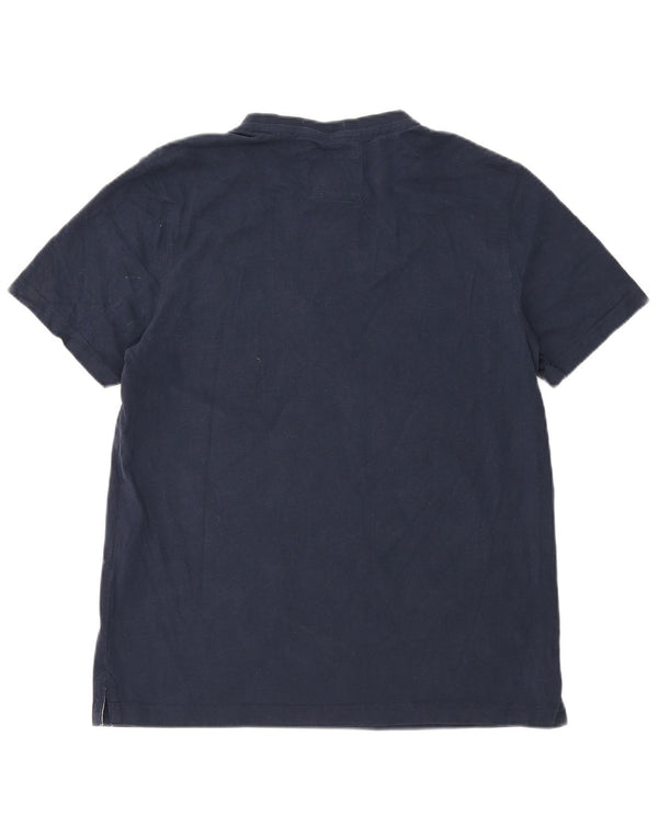 Crew Clothing Camiseta masculina top grande algodão azul marinho