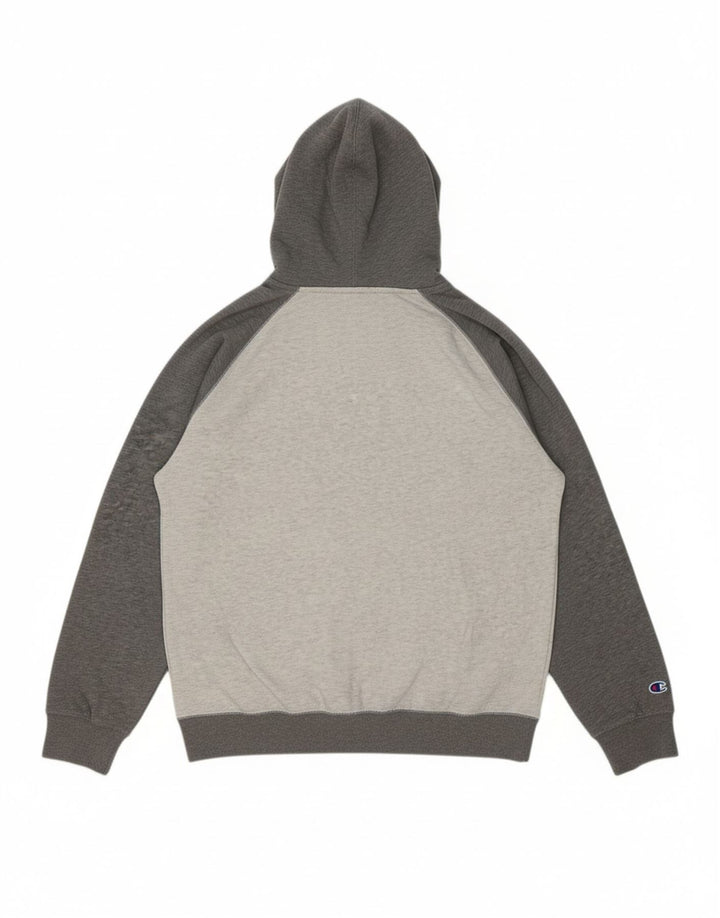 CHAMPION Masculino Ohio State Buckeyes moletom com capuz XL cinza colorblock
