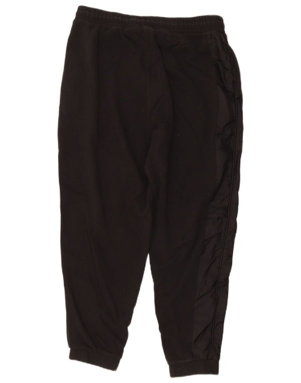 Calça de treino masculina Puma Joggers grande algodão listrado preto