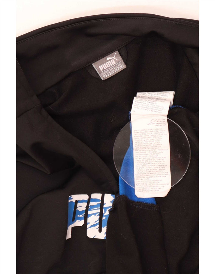 Jaqueta Puma Boys Graphic Tracksuit Top 15-16 Anos Preto Colorblock