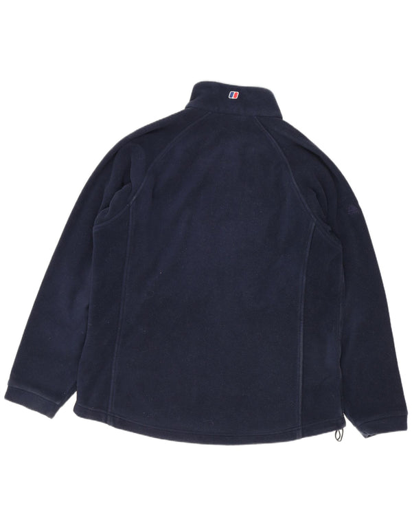 Jaqueta de lã feminina Berghaus UK 16 grande poliéster azul marinho