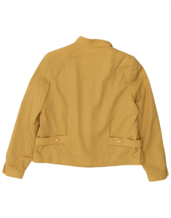 Jaqueta blazer feminina Hucke crop 3 botões UE 42 grande algodão amarelo