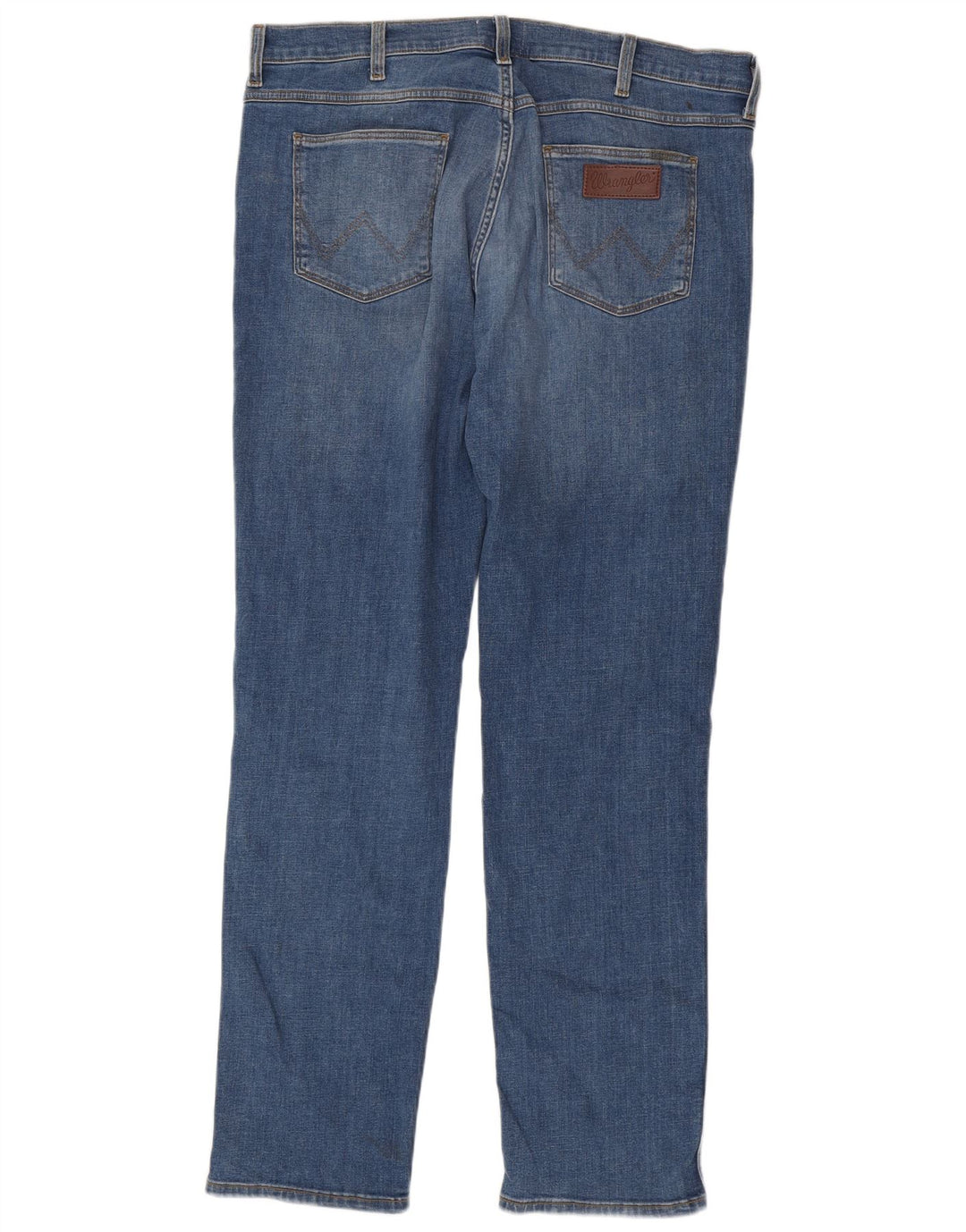 Wrangler Mens Greensboro Straight Jeans W36 L34 Azul Algodão