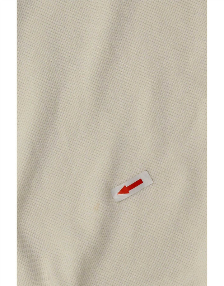 Zara Womens Crop Roll Neck Top Manga Longa Reino Unido 14 Médio Off White