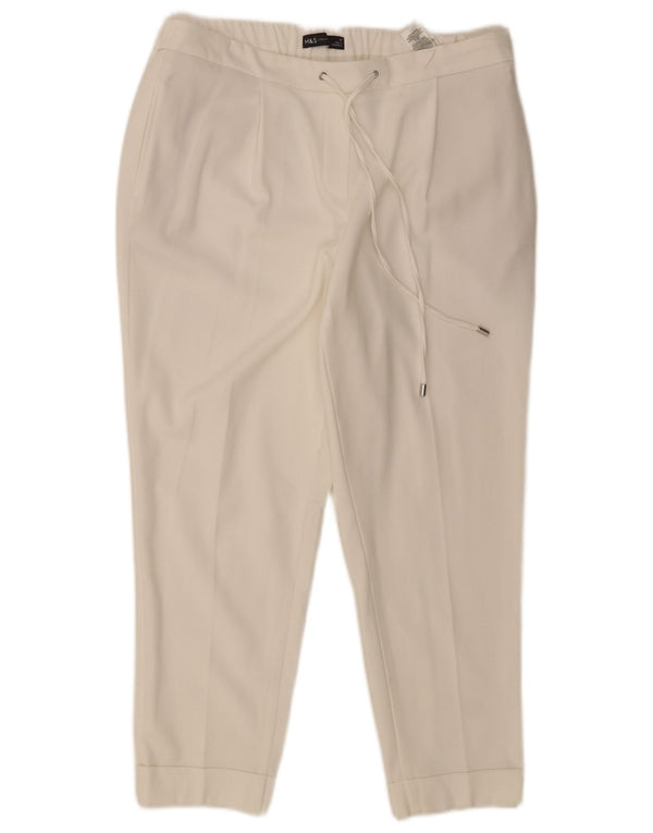 Calça Chino Feminina Marks & Spencer UK 14 Grande W32 L25 Branca