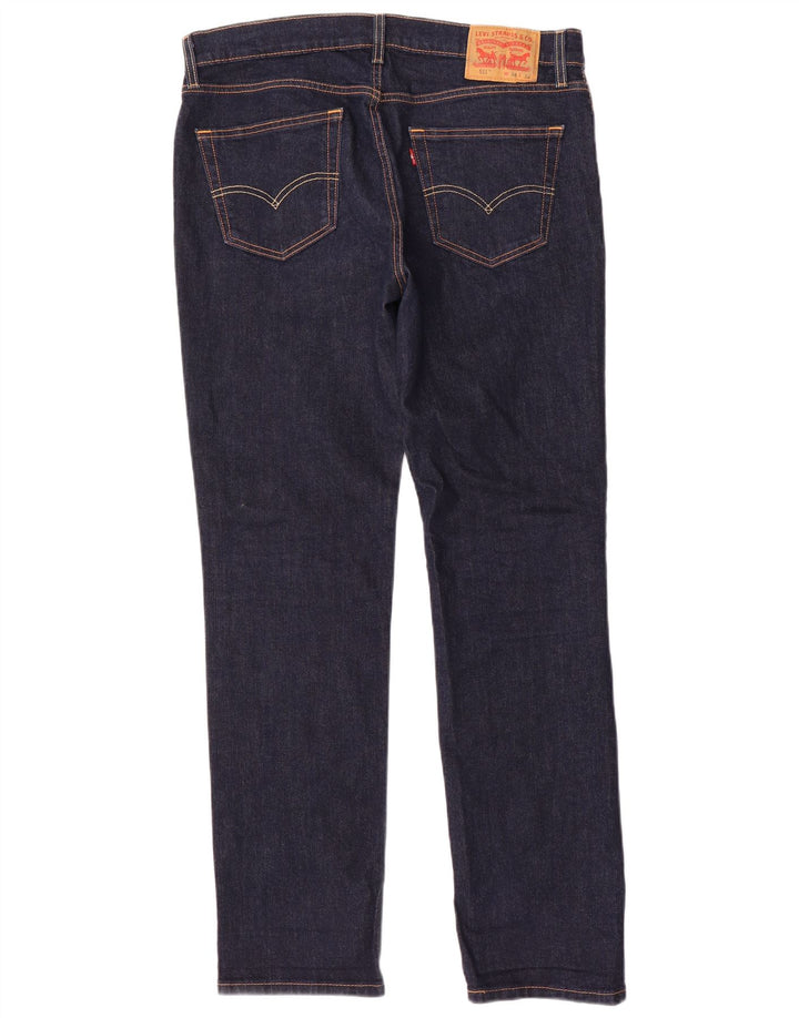 Levi's Masculino 511 Slim Jeans W34 L32 Azul Marinho Algodão