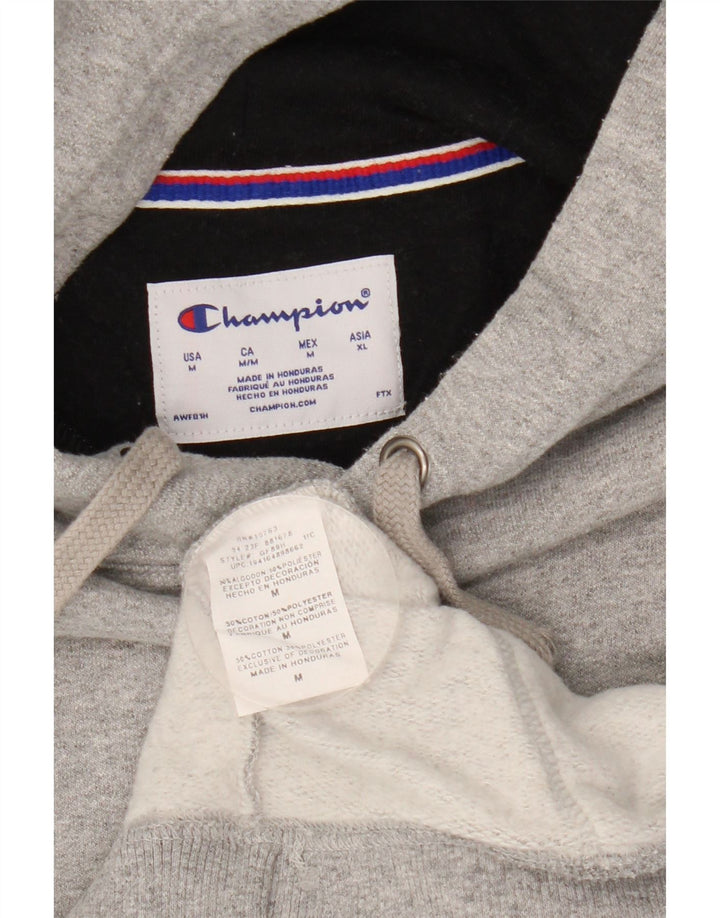 Jumper masculino com capuz Champion algodão cinza médio