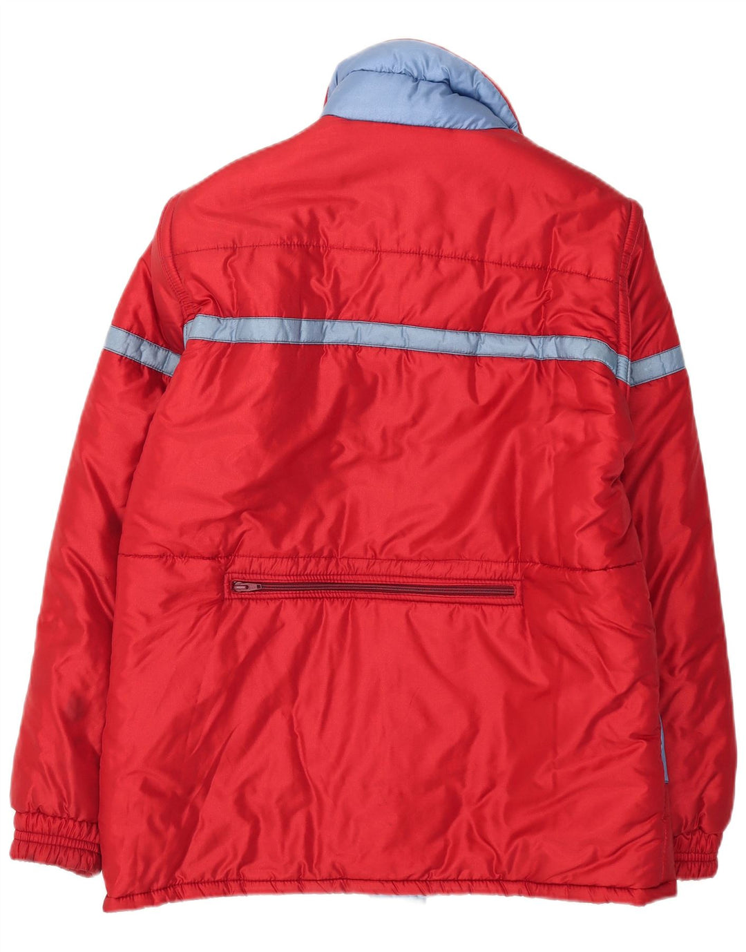 Jaqueta acolchoada com capuz feminina vintage IT 52 2XL vermelho Colourblock poliamida