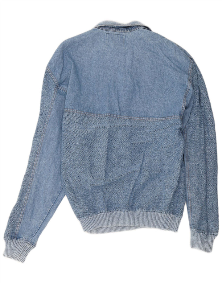 Suéter masculino Malagrida com gola polo e algodão azul médio