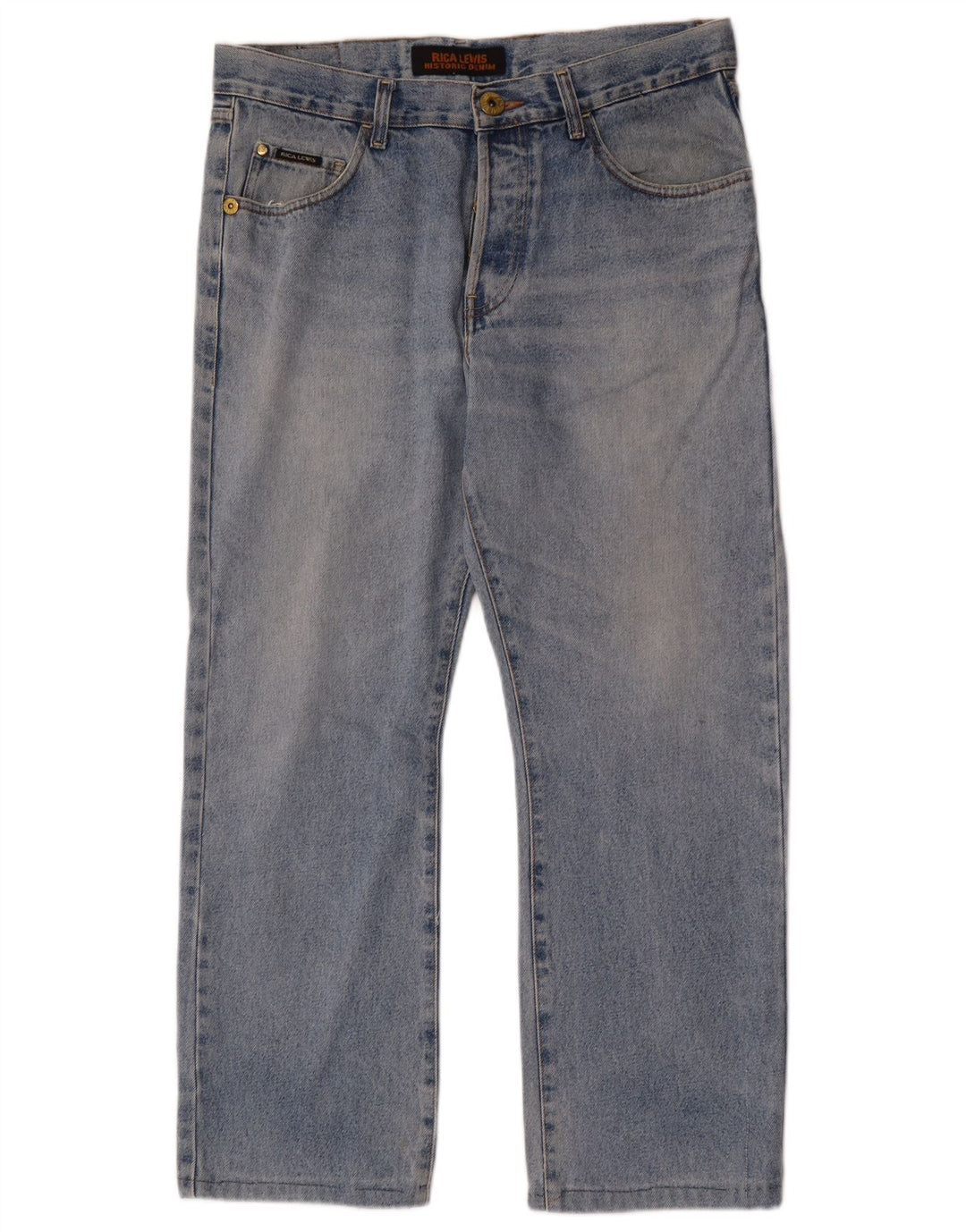 Rica Lewis Calça jeans reta masculina W33 L28 azul