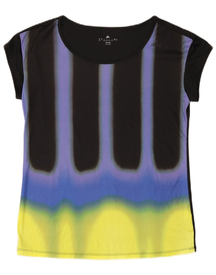 Adidas Womens Climalite T-Shirt Top UK 12/14 Médio Multicolorido