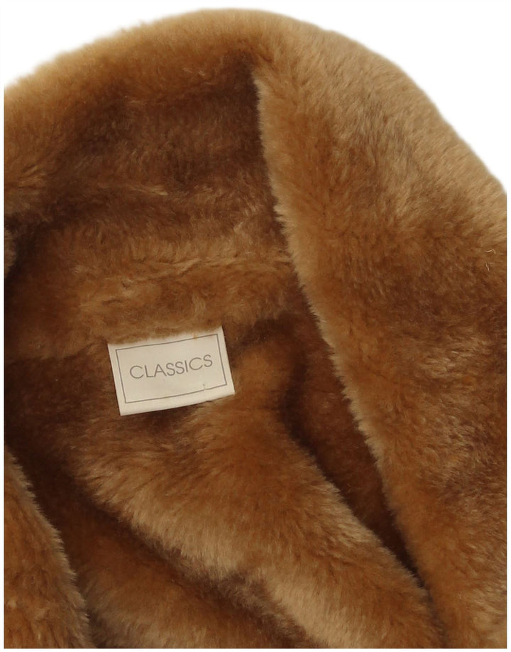Sobretudo Sherpa Feminino Classics UK 18 XL Poliéster Bege