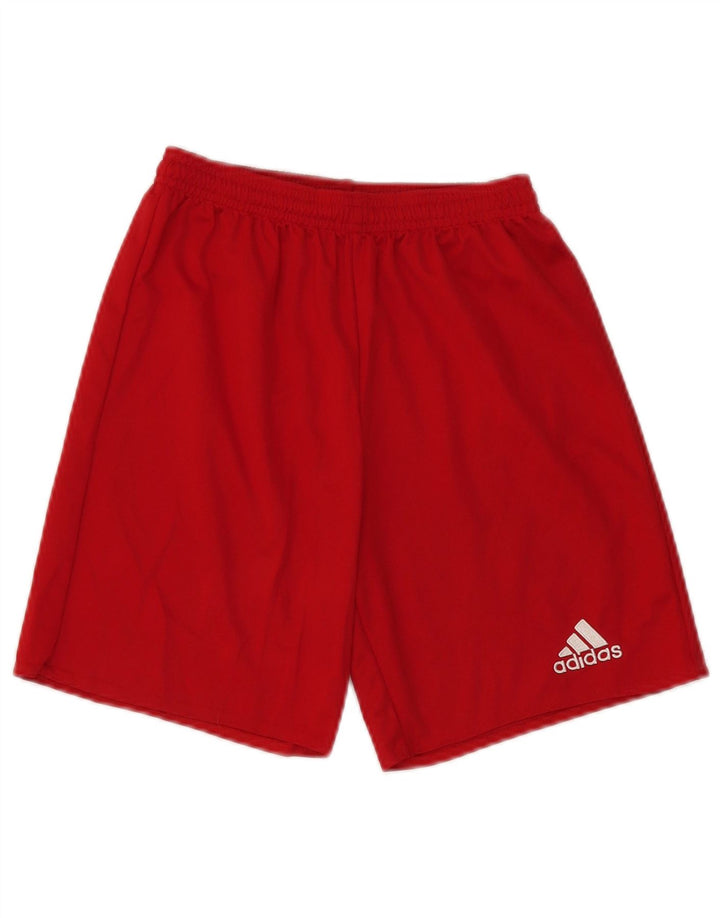 Shorts esportivos Adidas Boys Climalite 13-14 anos poliéster vermelho