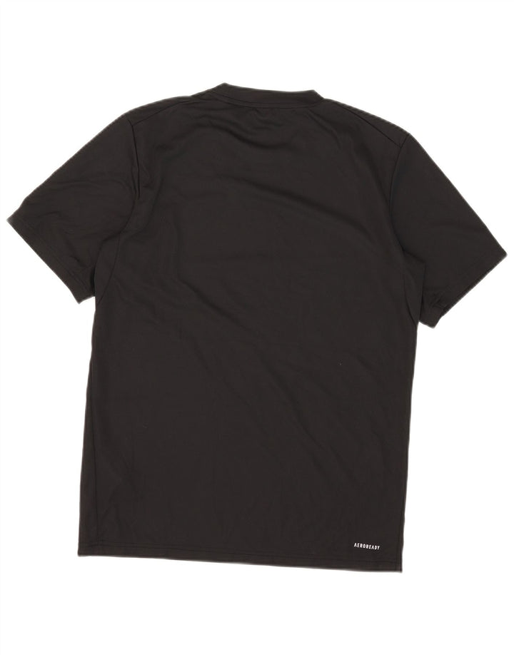 Adidas Mens Aeroready Camiseta Top Pequeno Poliéster Preto