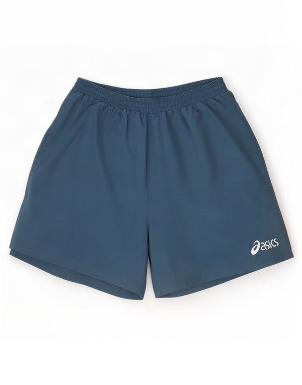 Asics Mens Sport Shorts Small Blue Polyester