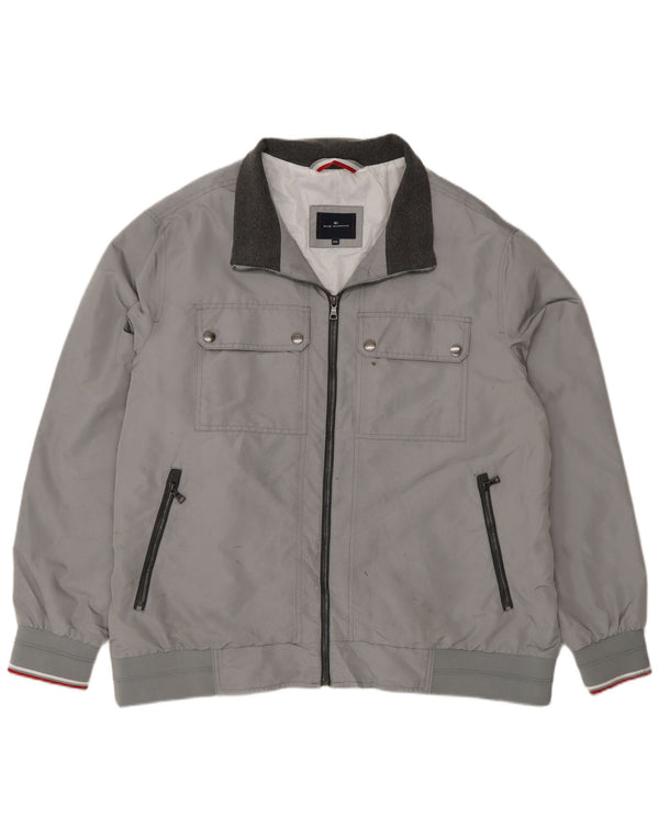 Jaqueta bomber masculina Blue Harbor da Marks & Spencer 3XL poliéster cinza