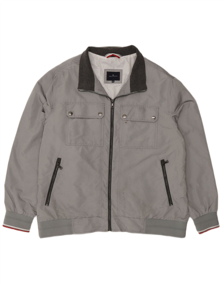 Jaqueta bomber masculina Blue Harbor da Marks & Spencer 3XL poliéster cinza