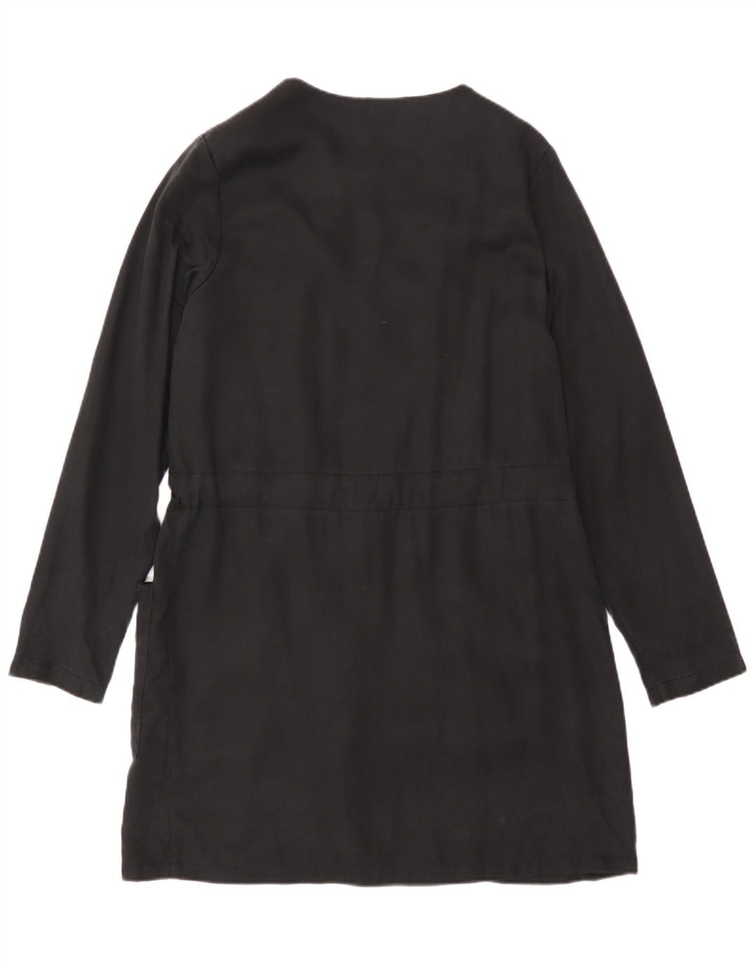 Zara Jaqueta Blazer Feminina Com Zíper Completo Reino Unido 6 XS Preto Lyocell