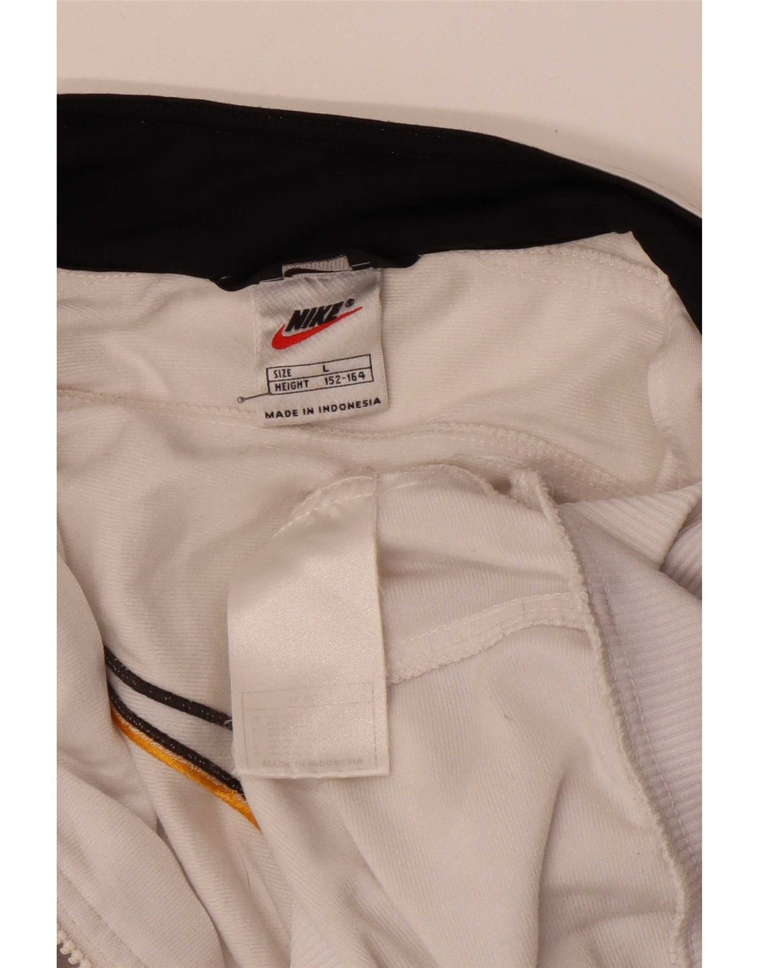 Jaqueta superior de agasalho gráfico Nike Boys 12-13 anos grande poliéster branco