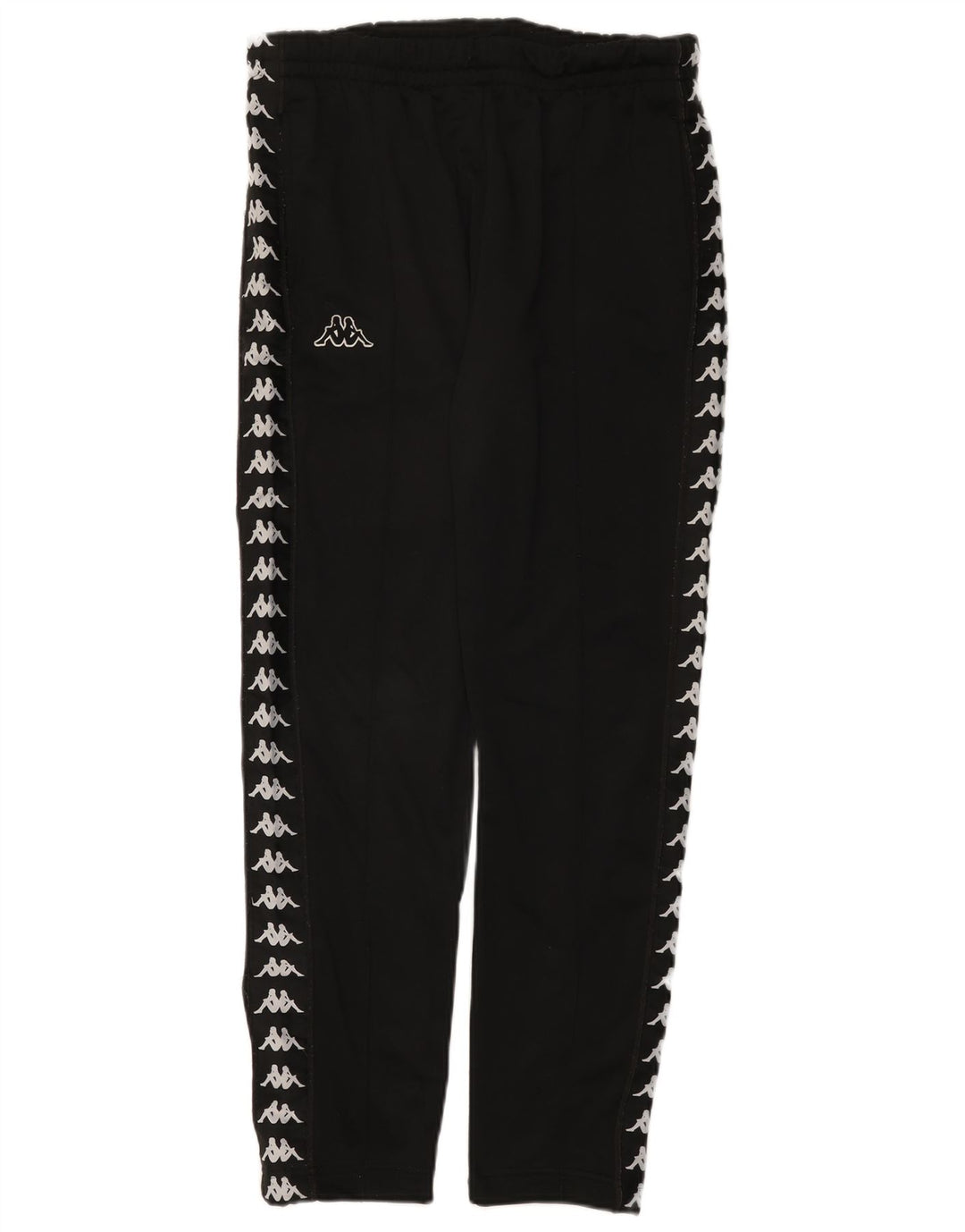 Kappa Mens Graphic Tracksuit Calças Joggers Médio Preto Poliéster