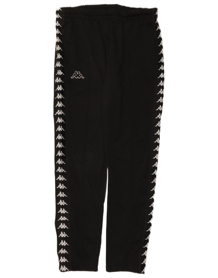 Kappa Mens Graphic Tracksuit Calças Joggers Médio Preto Poliéster
