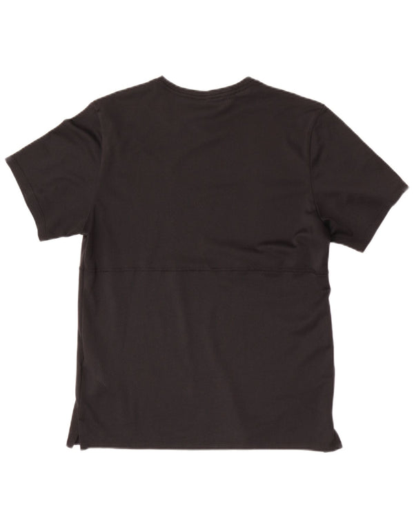 Camiseta feminina Nike Dri Fit Top UK 10 pequena preta poliéster