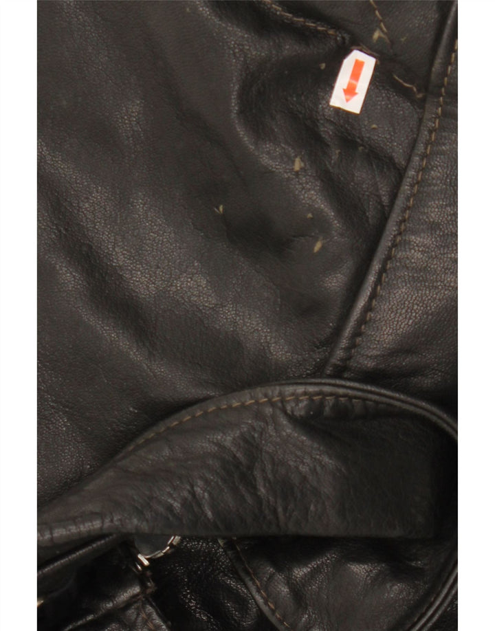 Jaqueta de couro masculina VINTAGE UK 40 grande couro preto