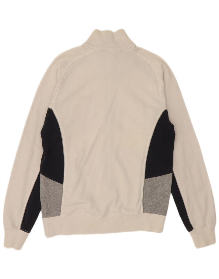 Jaqueta masculina de agasalho Champion, jaqueta média, branca, algodão colorblock
