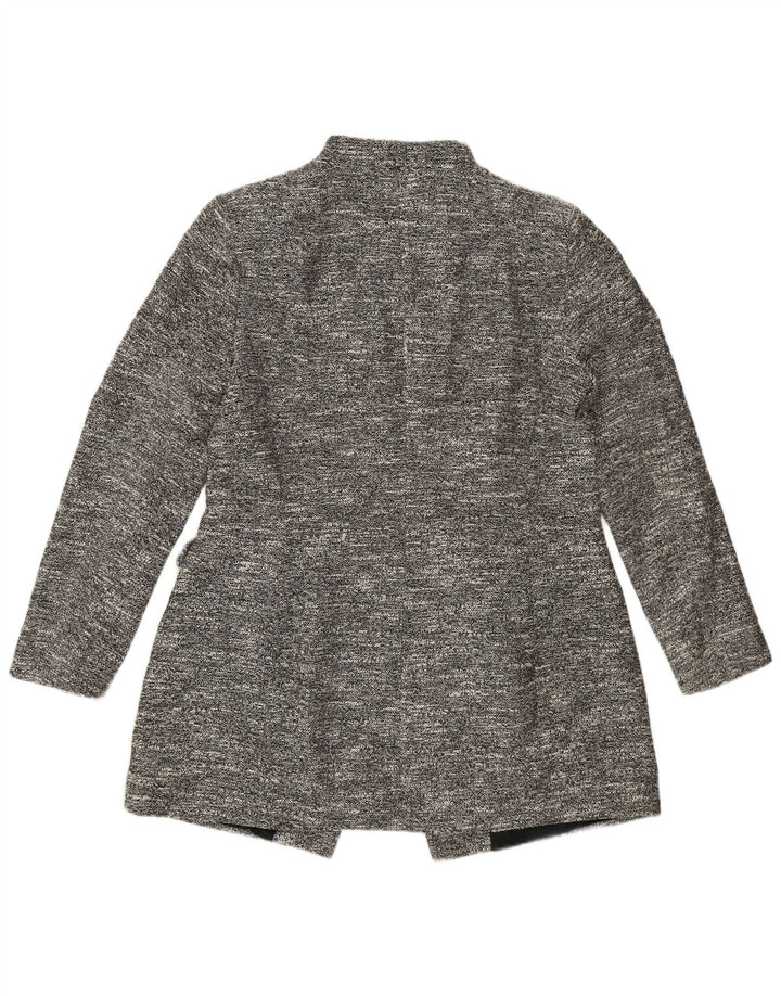 Sobretudo feminino Zara UK 18 XL algodão manchado cinza