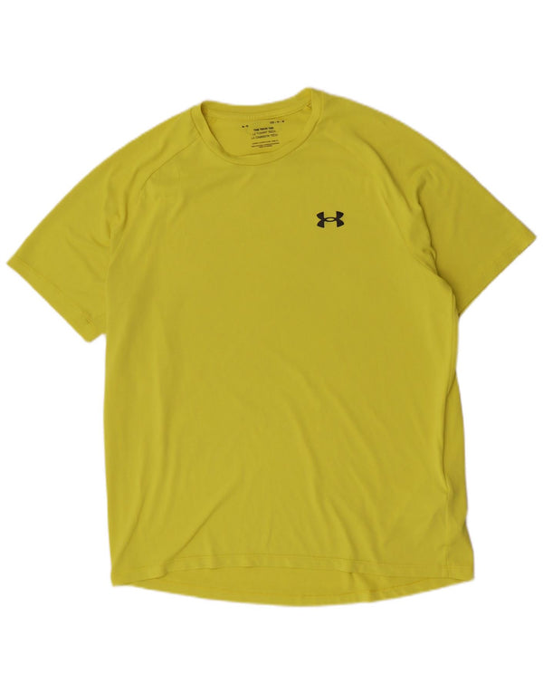 Camiseta masculina Under Armour manga curta regular poliéster amarelo médio