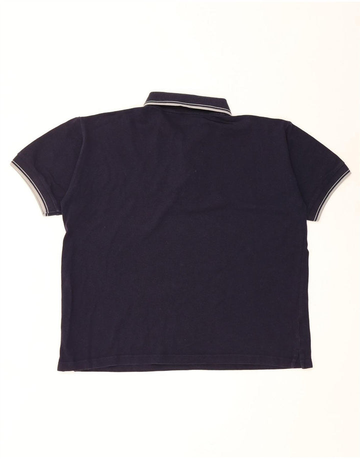 Camisa polo masculina Kappa grande algodão azul marinho