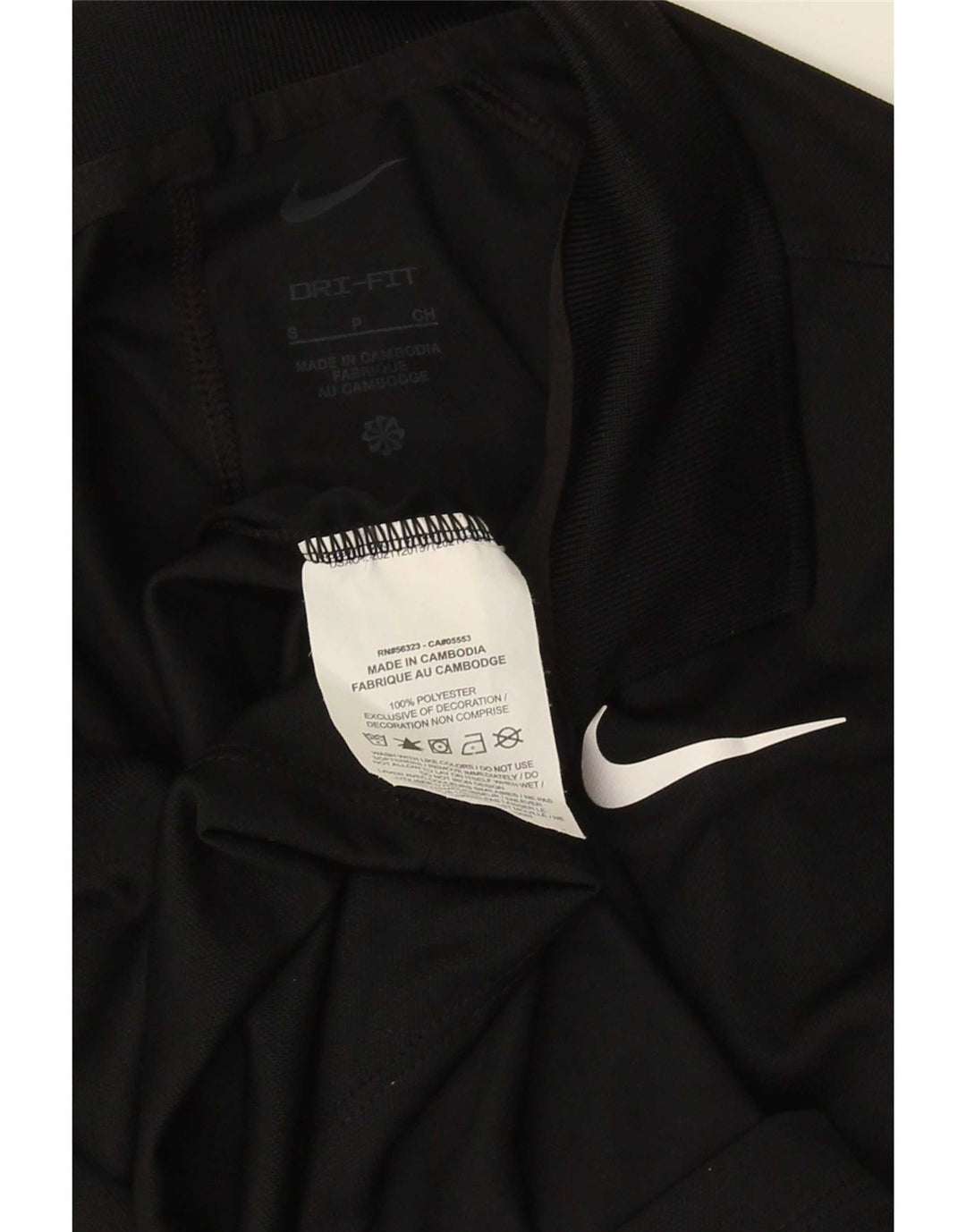 Camisa polo masculina Nike Dri Fit pequena poliéster preta