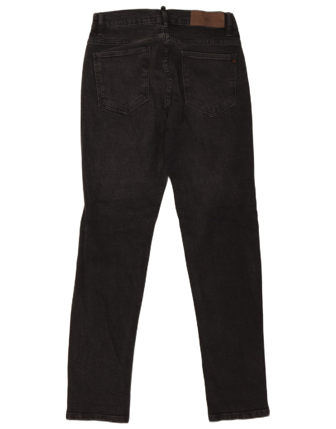 Zara Mens Slim Jeans EU 38 Pequeno W30 L31 Preto