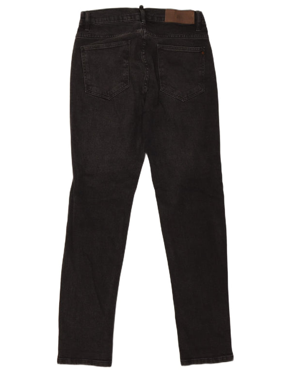 Zara Mens Slim Jeans EU 38 Pequeno W30 L31 Preto