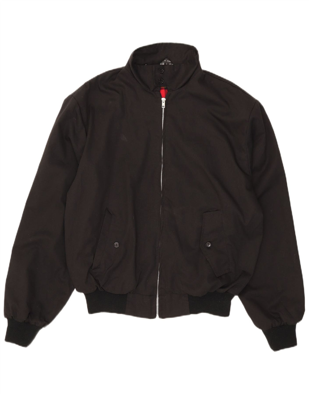 Jaqueta bomber masculina vintage UK 40 poliéster preto grande