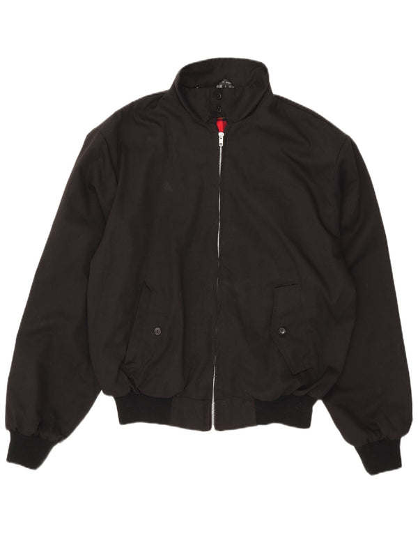 Jaqueta bomber masculina vintage UK 40 poliéster preto grande