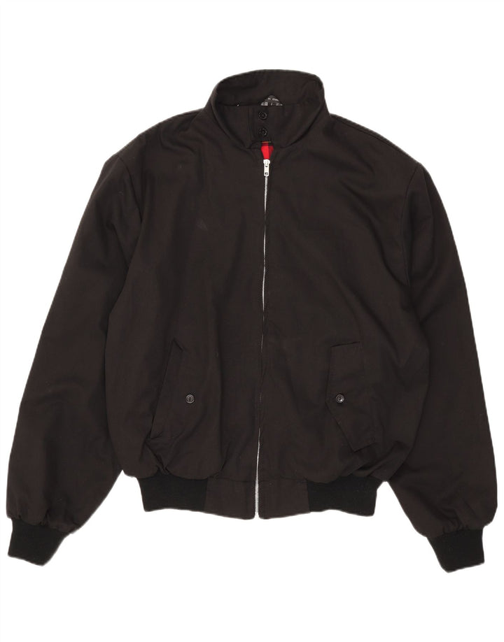 Jaqueta bomber masculina vintage UK 40 poliéster preto grande