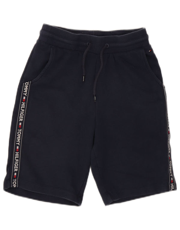 Tommy Hilfiger Mens Graphic Sport Shorts Pequeno Algodão Azul Marinho