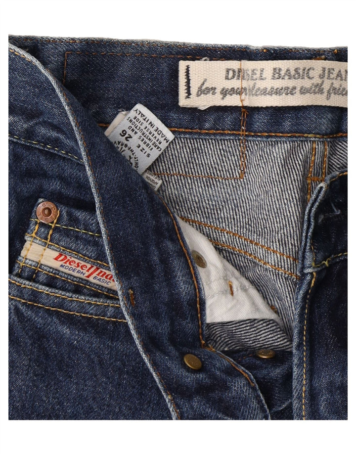 DIESEL Womens Distressed Straight Jeans W26 L29 Blue Cotton Vintage Diesel and Second-Hand Diesel from Messina Hembry 