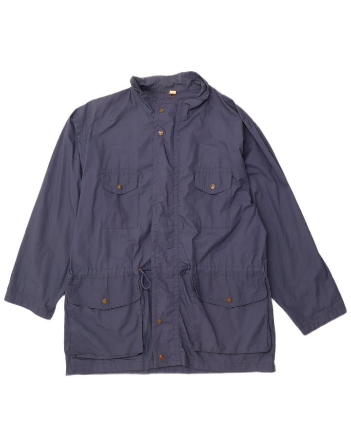 Jaqueta utilitária masculina VINTAGE IT 52/54 XL poliéster azul marinho