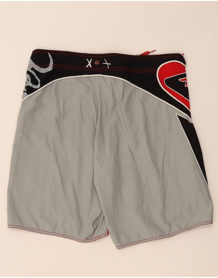 Shorts de natação masculino gráfico QUIKSILVER grande poliéster colorido vermelho