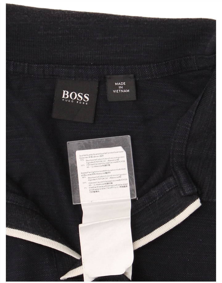 Camisa polo masculina HUGO BOSS 2XL algodão azul marinho