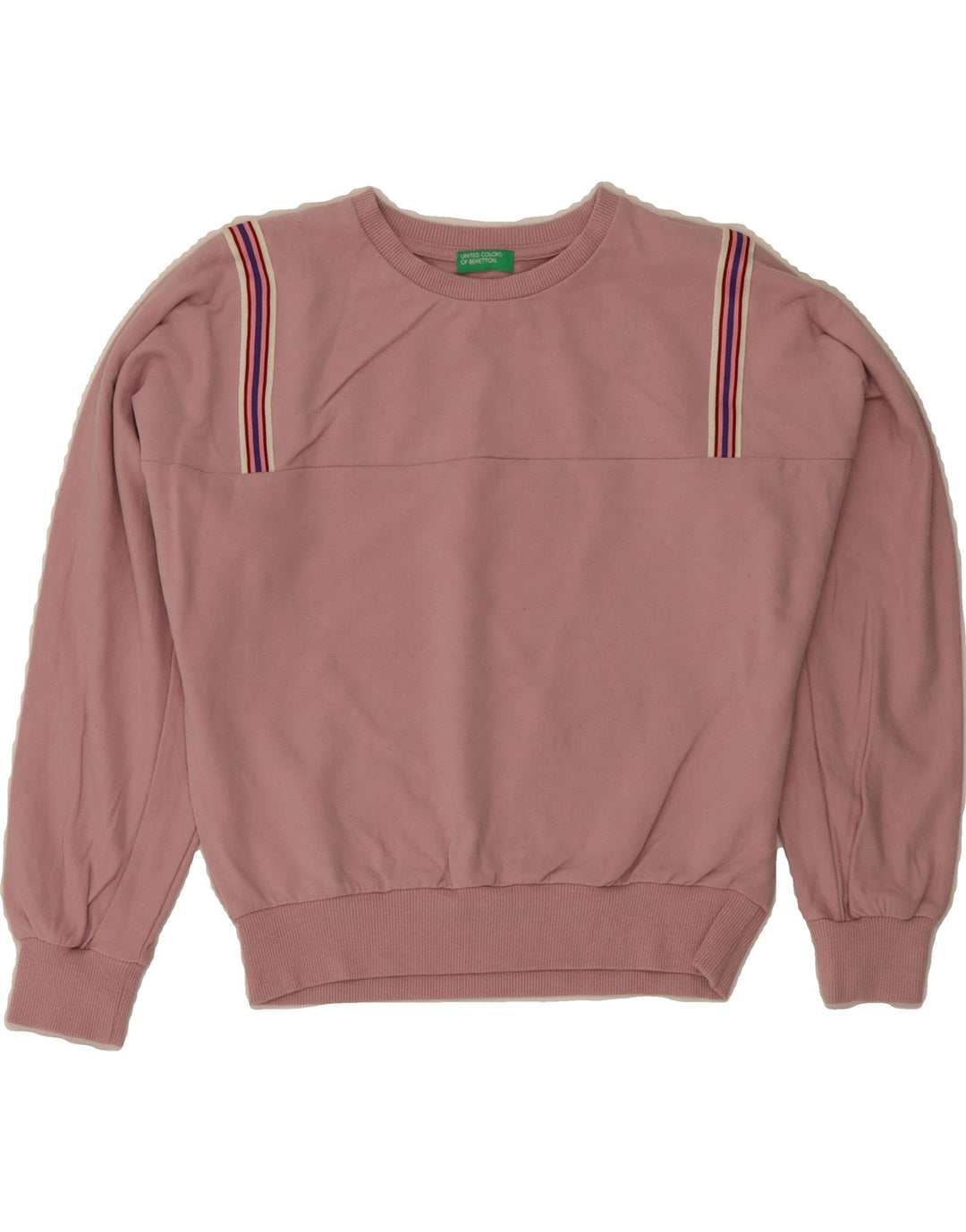BENETTON Girls Crop Oversized Sweatshirt Jumper 10-11 Years XL Purple Vintage Benetton and Second-Hand Benetton from Messina Hembry 