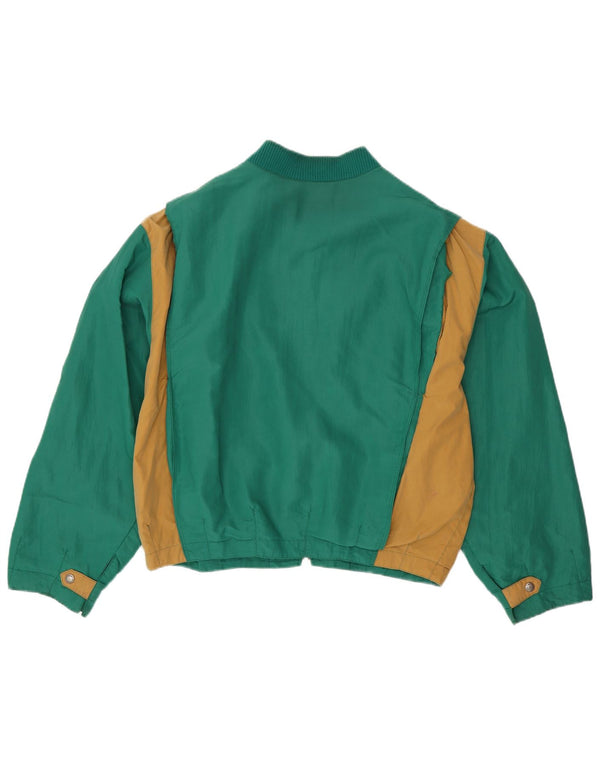 Jaqueta bomber masculina NEWTON UK 42 XL verde algodão colorblock