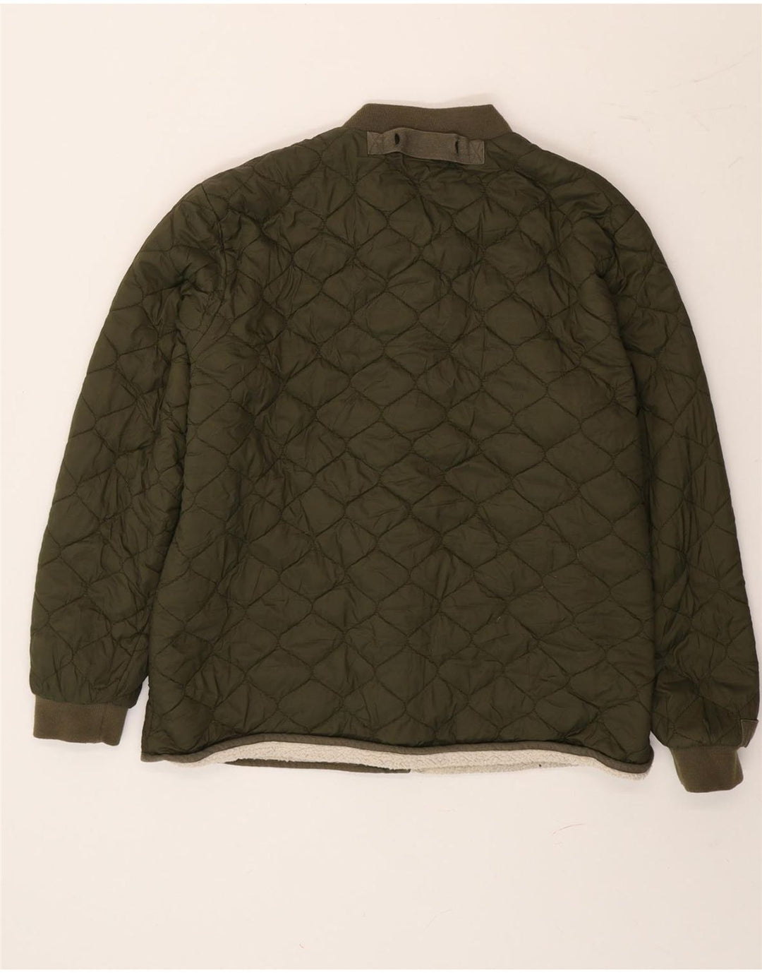 Jaqueta feminina Sherpa acolchoada Jack Wills Reino Unido 14 grande poliamida verde