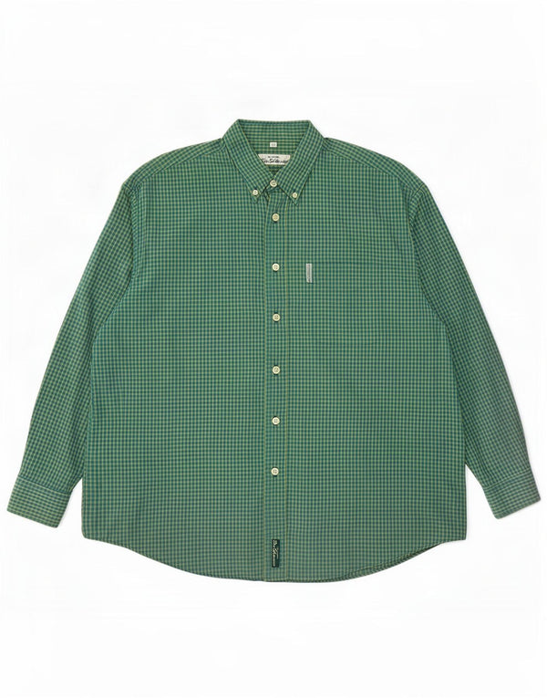 Camisa masculina Ben Sherman 4XL verde guingão