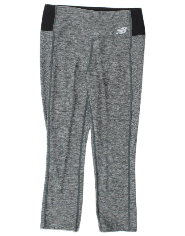 New Balance Womens Performance Capri Leggings Reino Unido 10 Pequeno Cinza Flecked