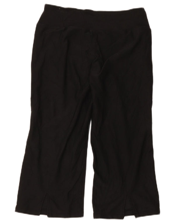 Calça de treino Nike feminina Capri EUA 8/10 poliéster preto médio