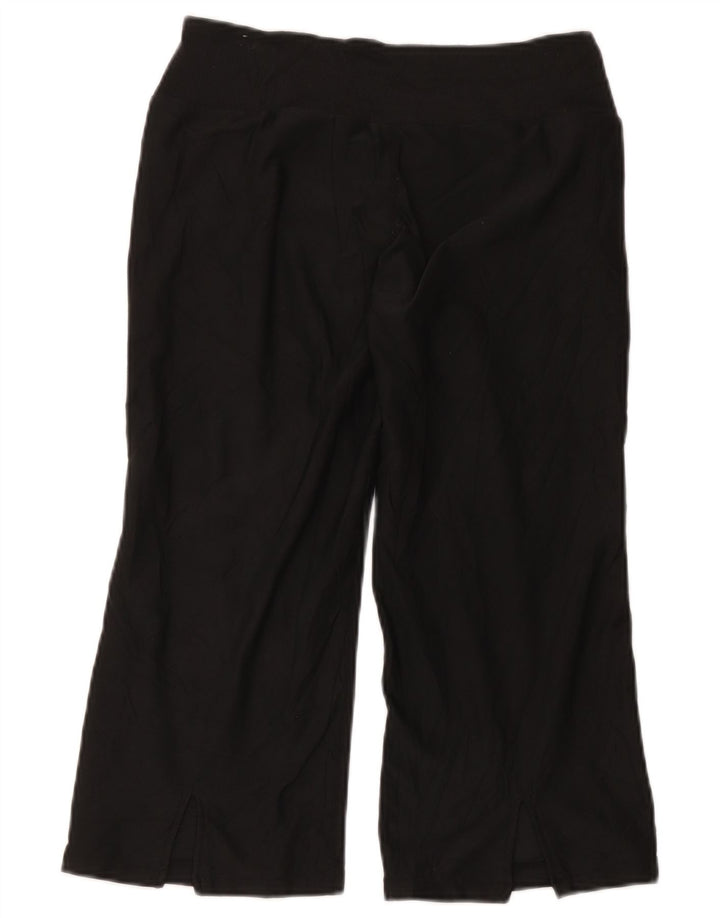 Calça de treino Nike feminina Capri EUA 8/10 poliéster preto médio